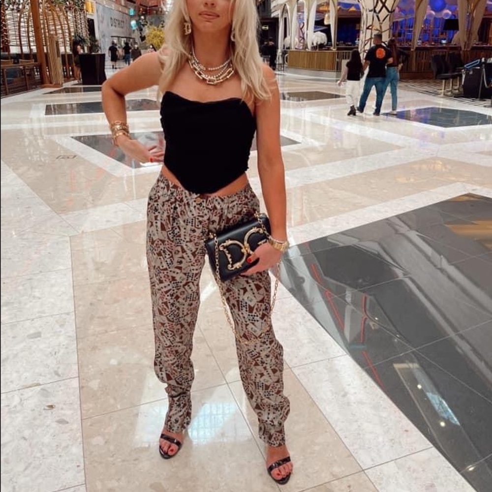 Dolce Gabbana pants casino playing cards